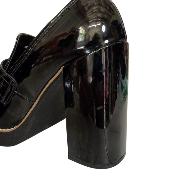 Steve Madden Glossy Black Platform Loafers. Size 11M - Picture 9 of 12